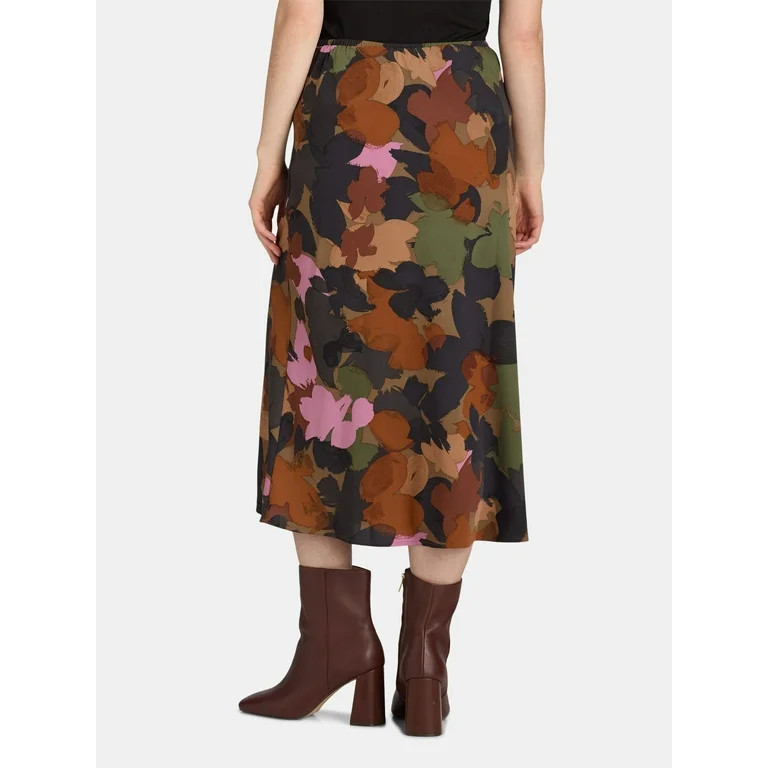 Time and Tru Women's Midi Slip Skirt, Sizes XS-XXXL | Walmart (US)