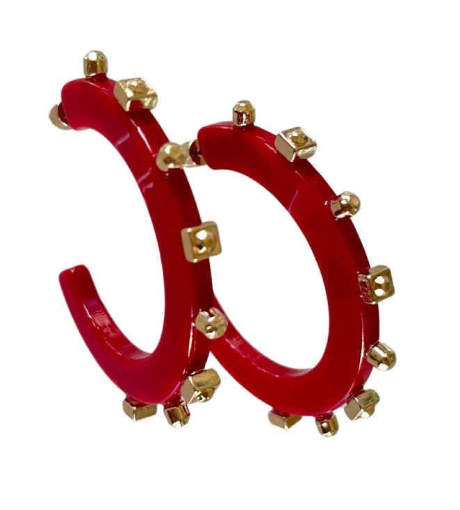 Solid Jewel Hoop - Red | Smith and Co. Jewel Design