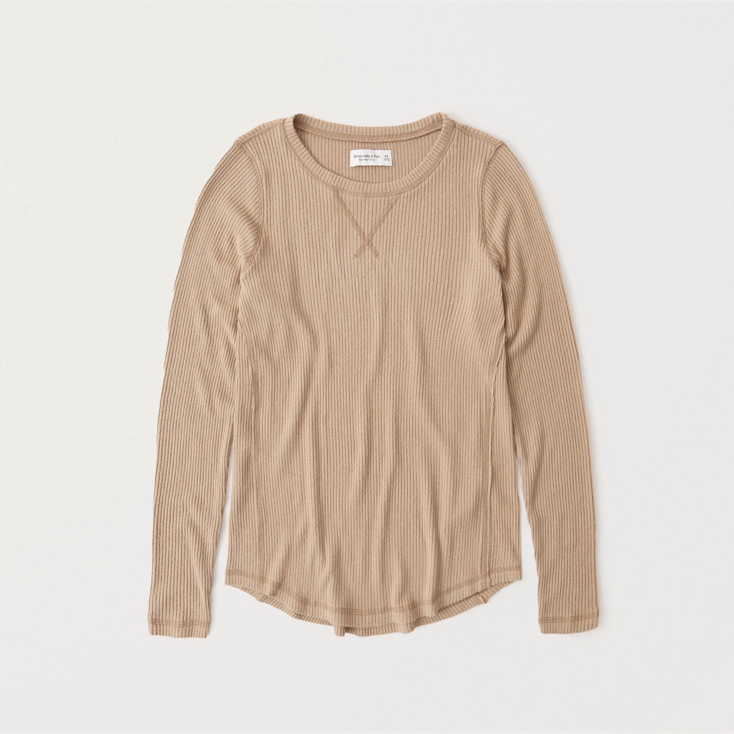 Cozy Long-Sleeve Ribbed Legging Tee | Abercrombie & Fitch (US)