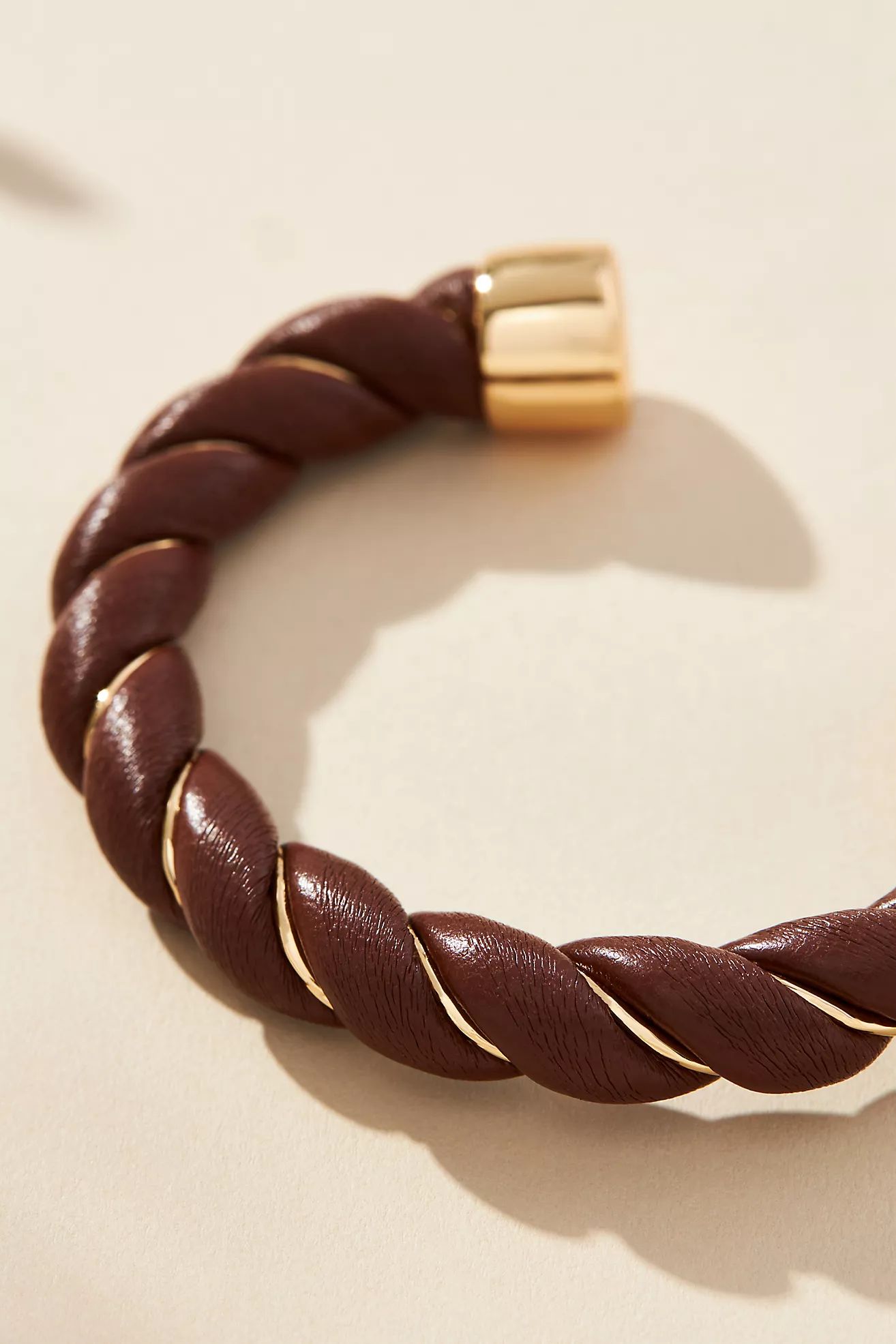 Faux-Leather Wrapped Cuff Bracelet | Anthropologie (US)