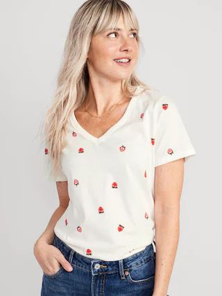 EveryWear V-Neck Printed T-Shirt for Women | Old Navy (US)