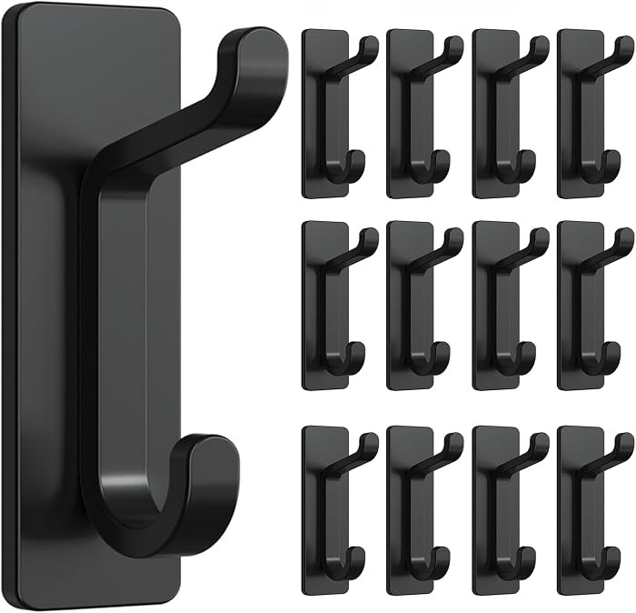 Self Adhesive Wall Hooks for Hanging: Extra Strong 13 LB, Hook for Coat, Towel in Bathrooms, Show... | Amazon (US)