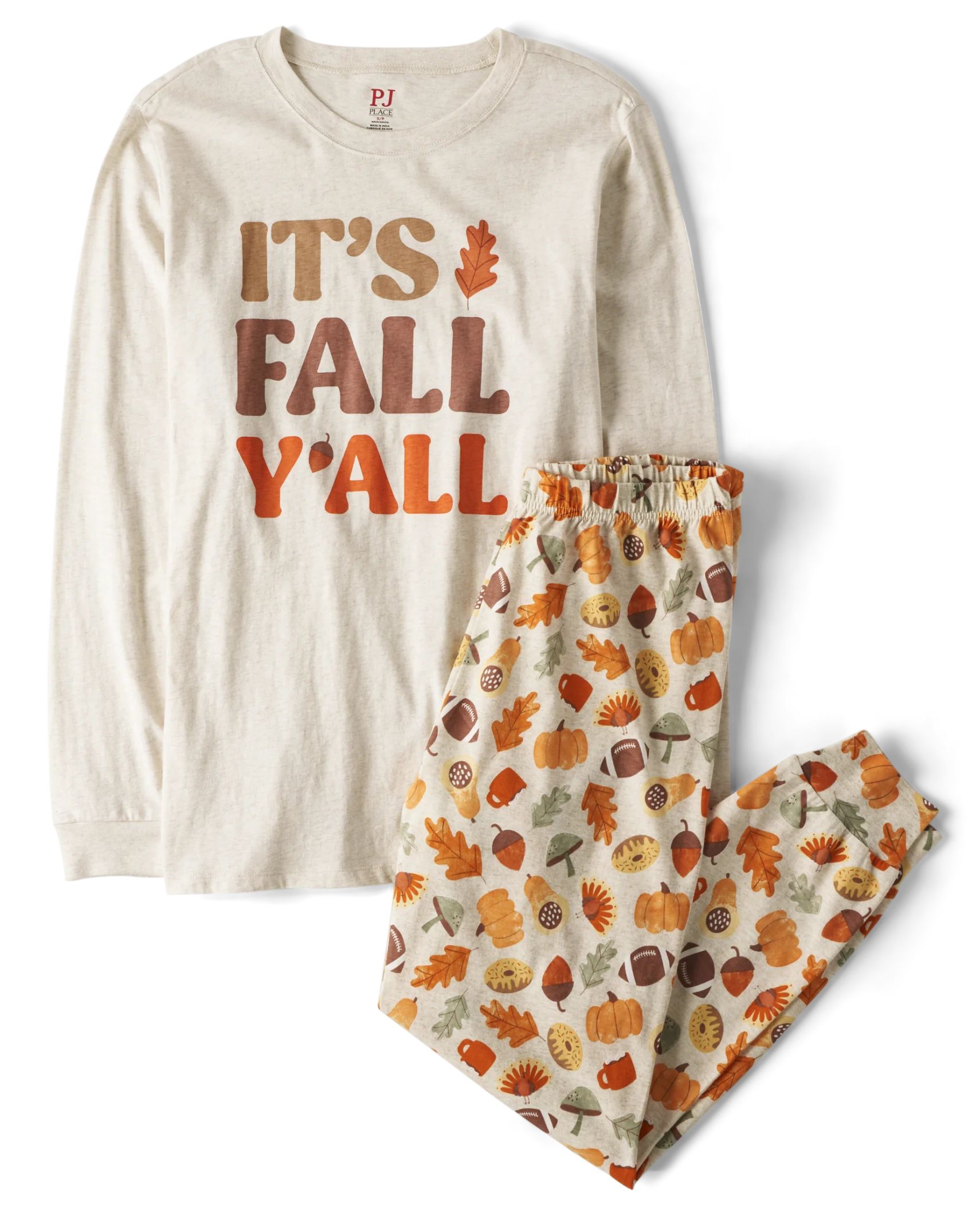 Unisex Adult Matching Family It's Fall Y'all Cotton Pajamas - h/t vanilla | The Children's Place