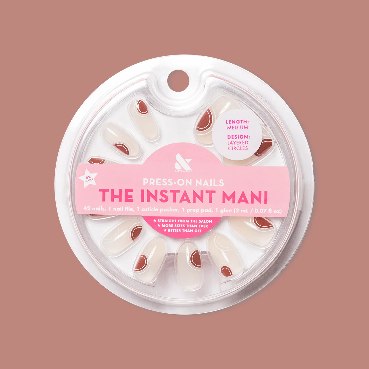 Layered Circles - Press-On | Medium | Oval | Olive & June