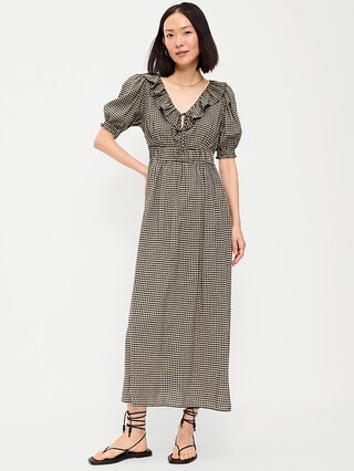Ruffle-Trim Boho Maxi Dress | Old Navy (US)