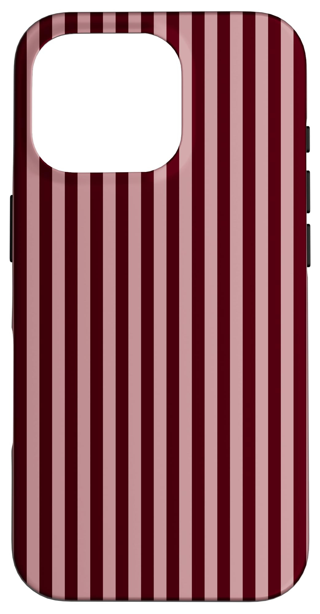 Burgundy Pink Stripe Minimalist Girly Aesthetic Trendy Case for iPhone 16 Pro | Amazon (US)