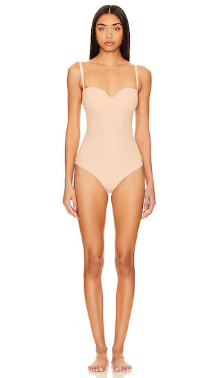 Mat De Luxe Forming Shapewear String Bodysuit in Powder | Revolve Clothing (Global)