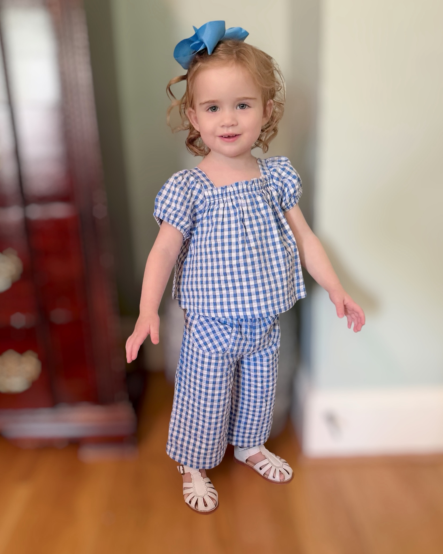Toddler Blue Gingham Outfit 💙 Sweet & Classic Style


The cutest little blue gingham set 💙 I can’t get over how sweet this matching top + pants combo is! Lightweight, comfy, and perfect for playdates, outings, or spring/summer days ☀️

Paired it with classic white sandals and the sweetest oversized bow for that timeless, preppy look 🫶🏼 Such an easy outfit that still feels put together!

toddler outfit ideas, girls gingham outfit, toddler spring outfit, blue gingham set, classic kids style, affordable toddler clothes, walmart toddler finds, toddler girl fashion 💙✨

#LTKmomlife #LTKBaby #LTKKids