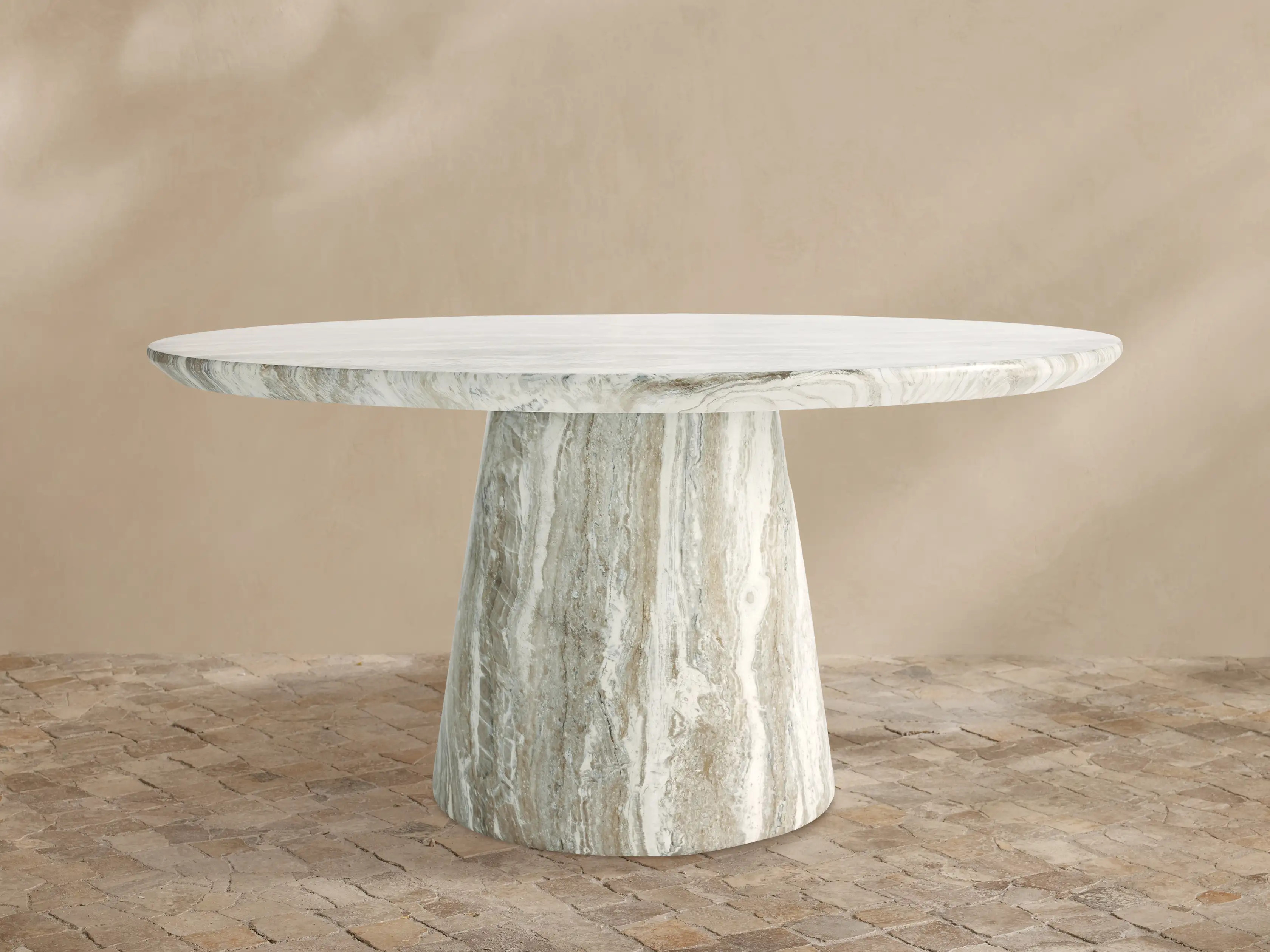 Edgewater Outdoor Dining Table in Jade Faux Marble | Arhaus
