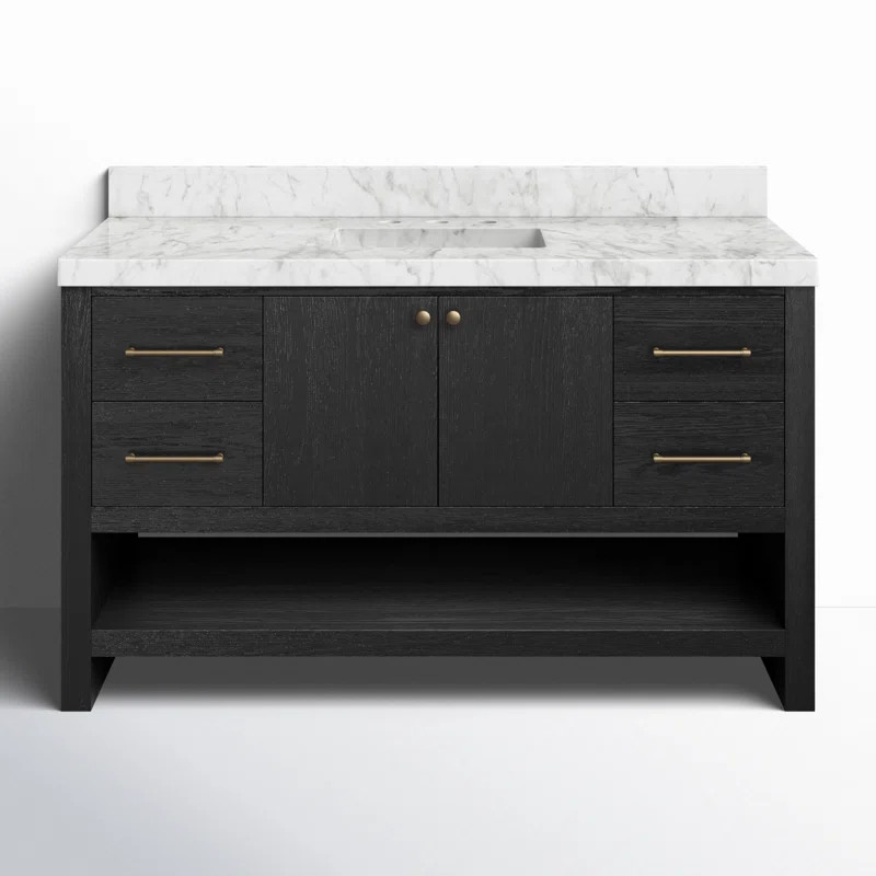 Abington Single Wide Vanity-Carrara Marble | Joss & Main