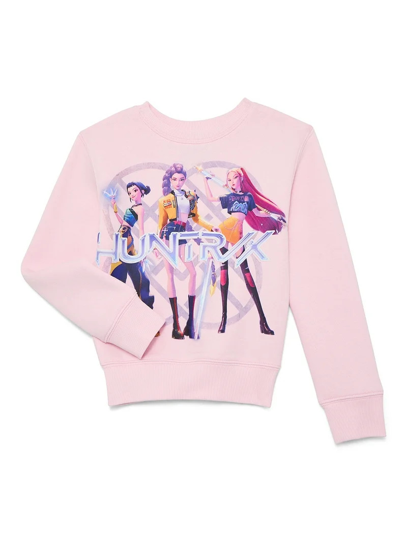 Netflix KPop Demon Hunters Girls Graphic Fleece Sweatshirt, Sizes XS-XL | Walmart (US)
