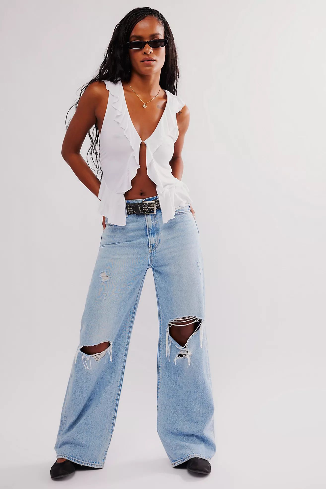 Levi's Ribcage Wide-Leg Jeans | Free People (Global - UK&FR Excluded)