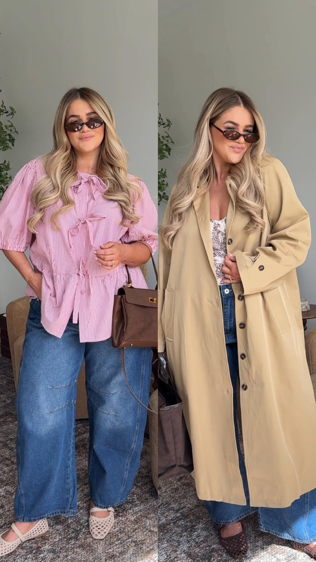 Fall outfit ideas! 

Tie top- large
Jeans- XXL (sized up for oversized)
Jacket- XL | Amazon (US)