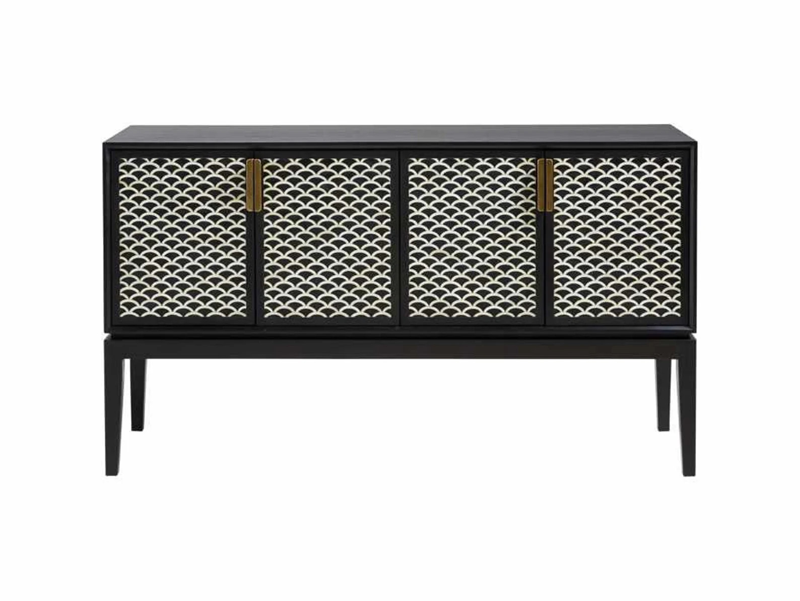 Fishscale Bone Inlay Bar Cabinet Black, Bone Inlay Bar Cabinet, Bone Inlay Designer Cabinet Black... | Etsy (US)