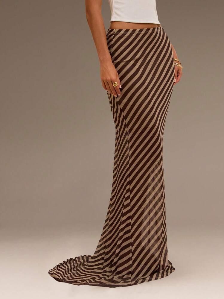 Striped Maxi Skirt | SHEIN