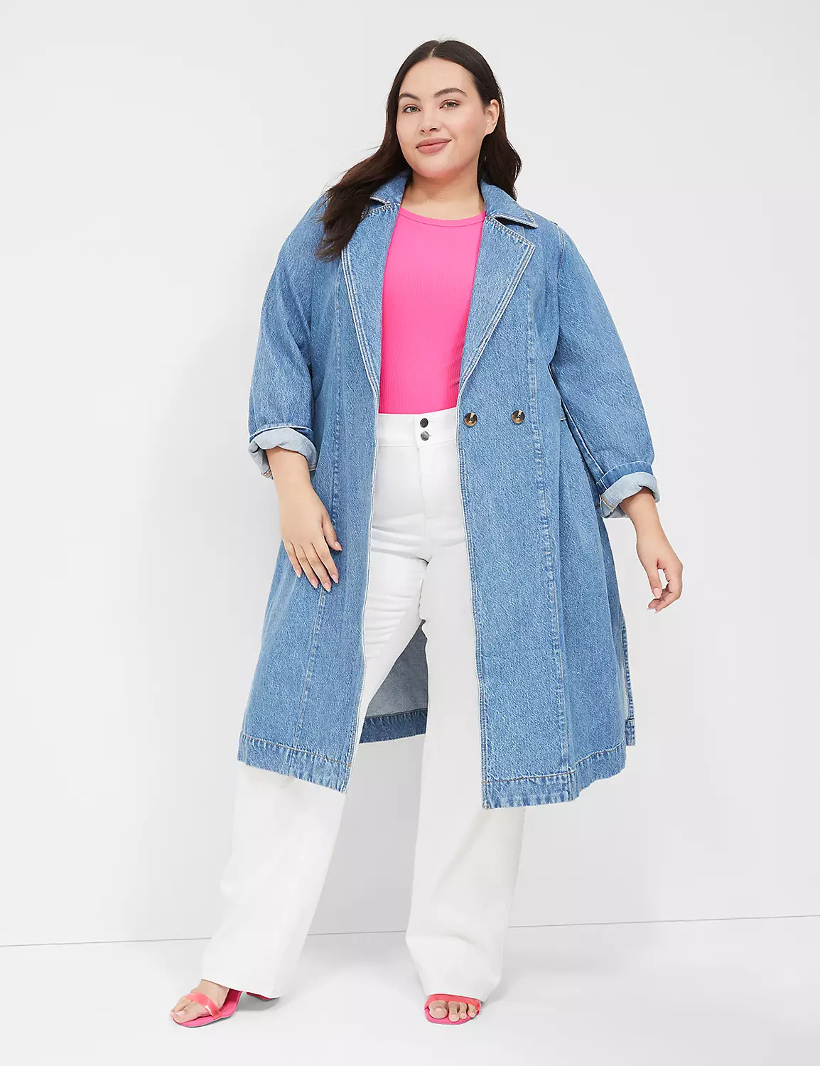 Denim Belted Trench | LaneBryant | Lane Bryant (US)