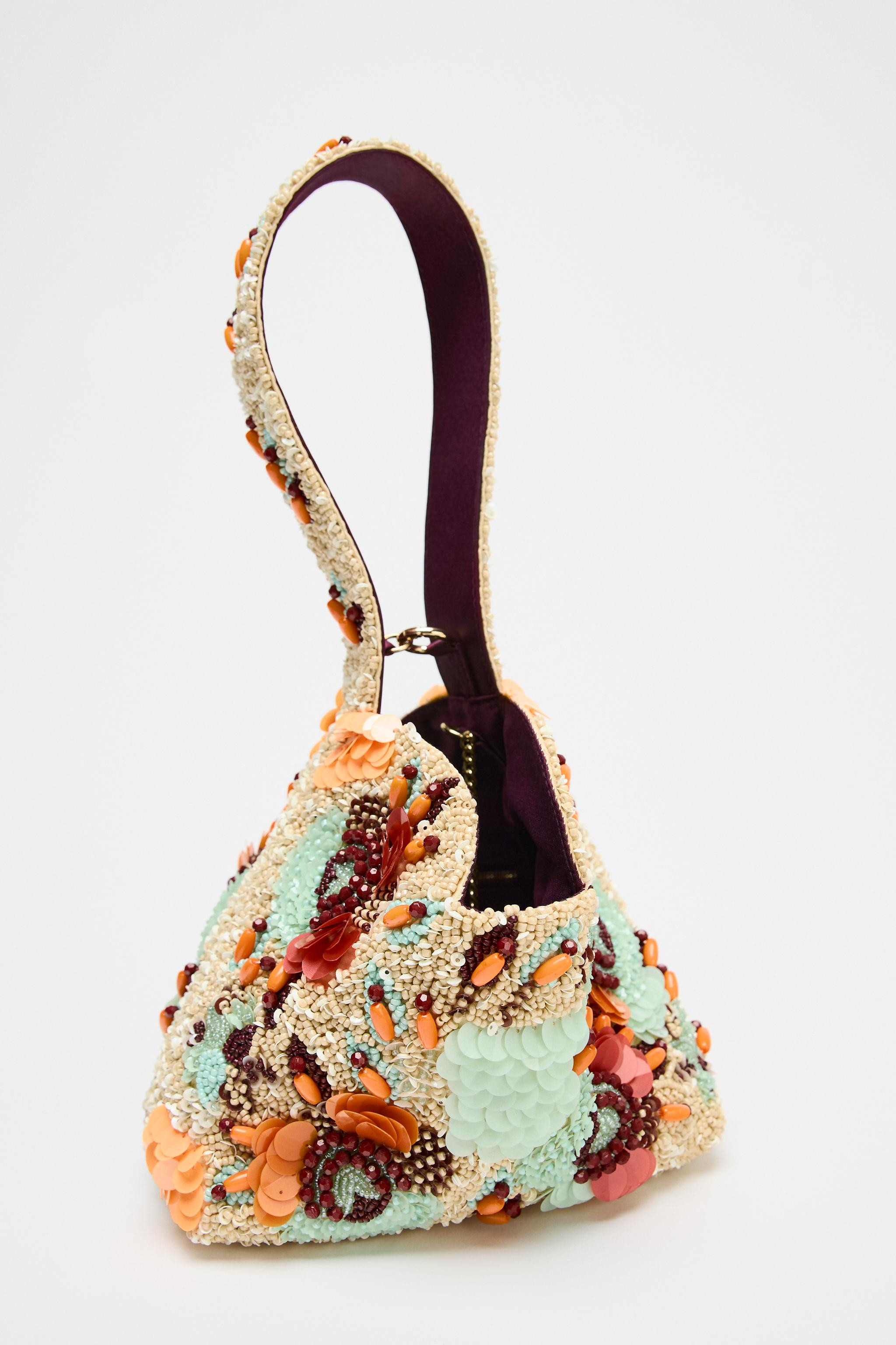 BEADED MINI BUCKET BAG | Zara UK