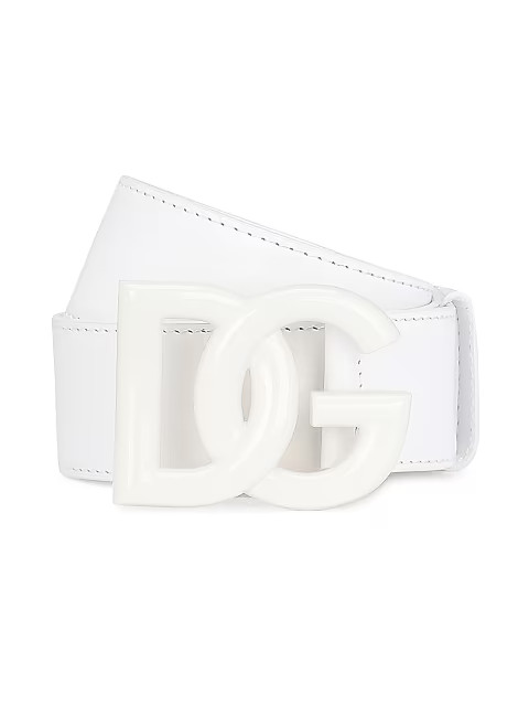 DG Tonal Logo Leather Belt | Saks Fifth Avenue
