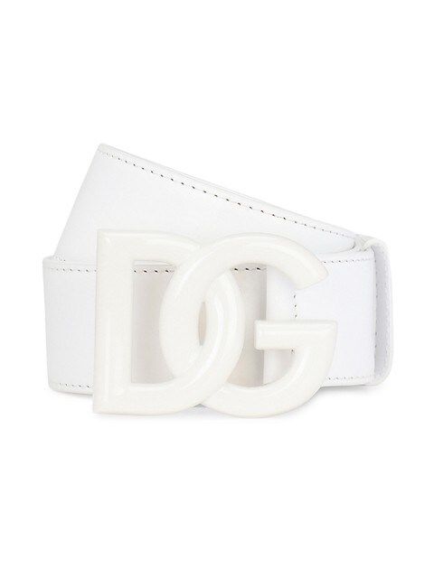 DG Tonal Logo Leather Belt | Saks Fifth Avenue