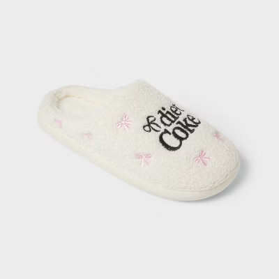 Women's Diet Coke Graphic Slippers - White | Target