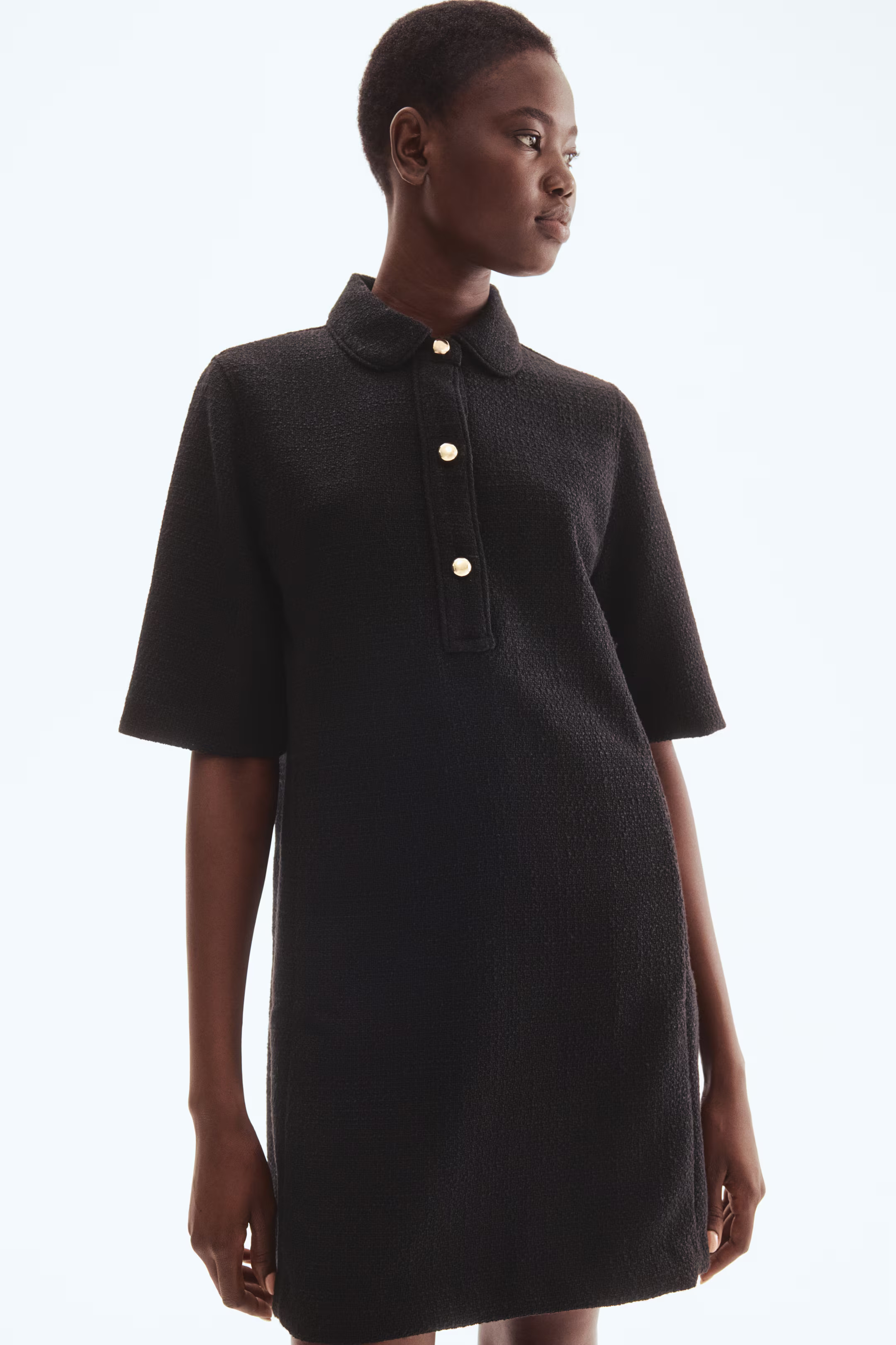 Bouclé Dress with Collar | H&M (US + CA)