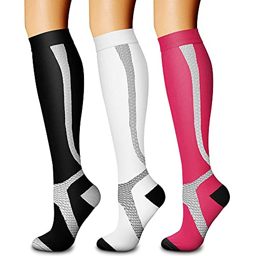 CHARMKING Compression Socks for Women & Men Circulation (3 Pairs) 15-20 mmHg is Best Support for ... | Amazon (US)