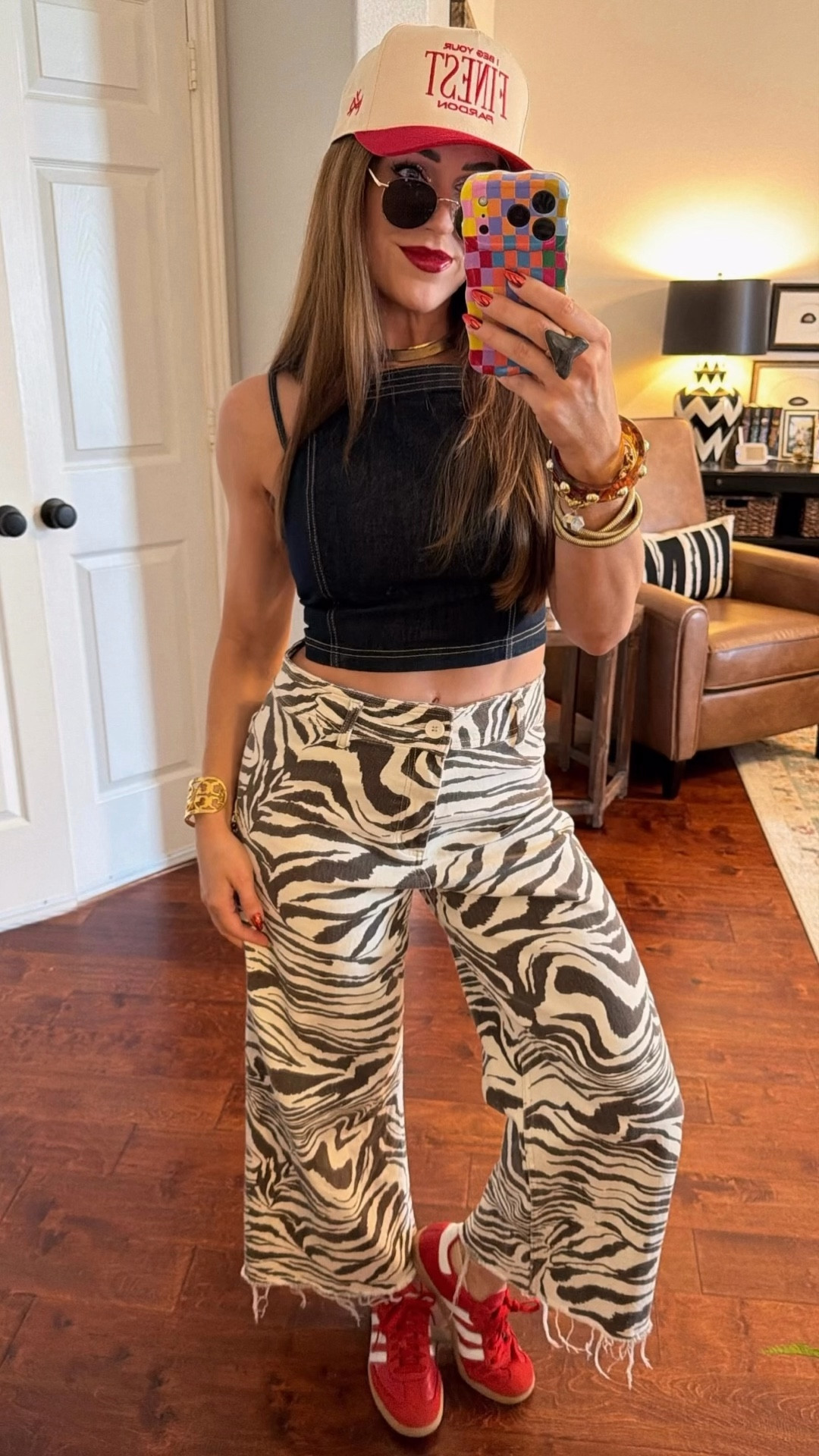 Bruno mars concert outfit inspo spring fashion 2026 festival inspo concert ideas zebra print adidas samba amazon hat

Collar necklace is November maker
Shark tooth ring is Charles Albert

#LTKFestival #LTKgrwm #LTKOver40
