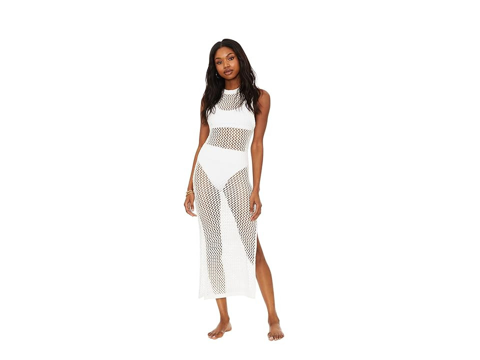 Beach Riot Holly Dress Cover-Up Women's Swimwear White : LG, Cotton/Crochet | Zappos