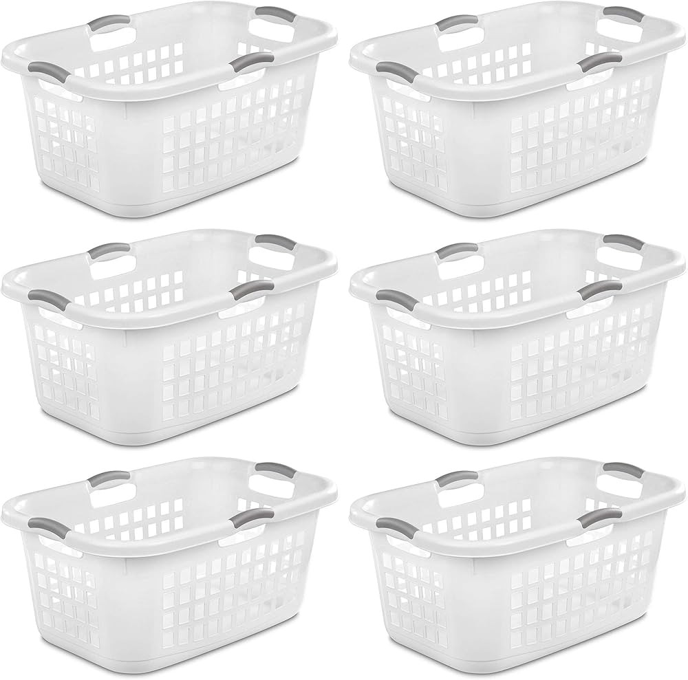 Sterilite 2 Bushel Ultra Laundry Basket, Large, Plastic with Comfort Handles to Easily Carry Clot... | Amazon (US)