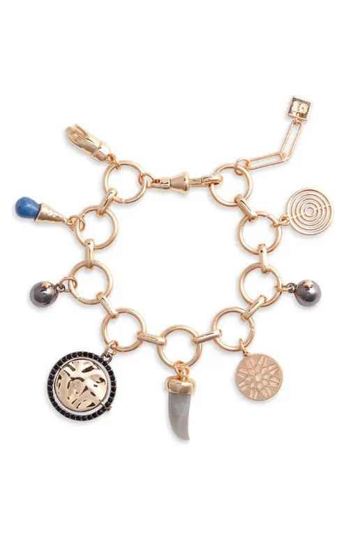Open Edit Eclectic Charm Bracelet in Blue- Black- Gold at Nordstrom | Nordstrom