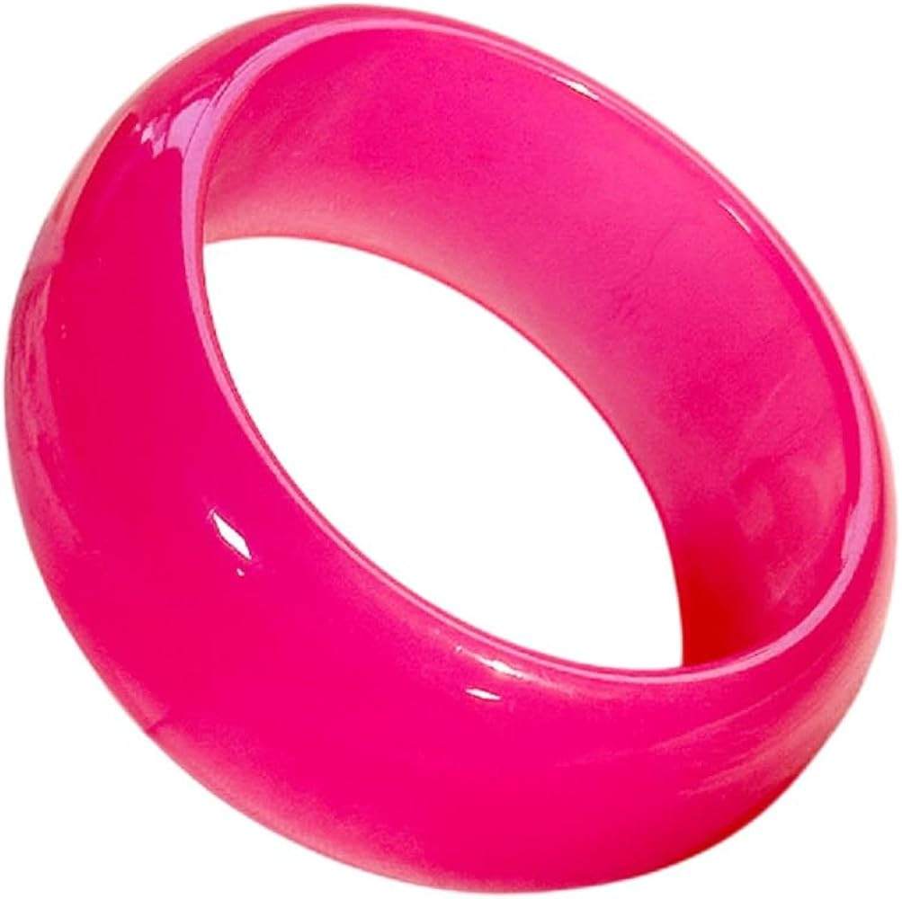 Exaggerated Colorful Irregular Geometric Acrylic Resin Bangle Bracelet Handmade Chunky Multicolor... | Amazon (US)