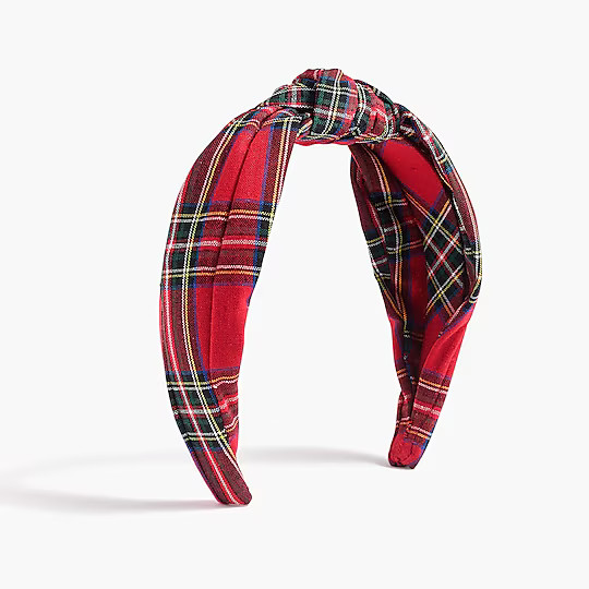Tartan knotted headband | J.Crew Factory