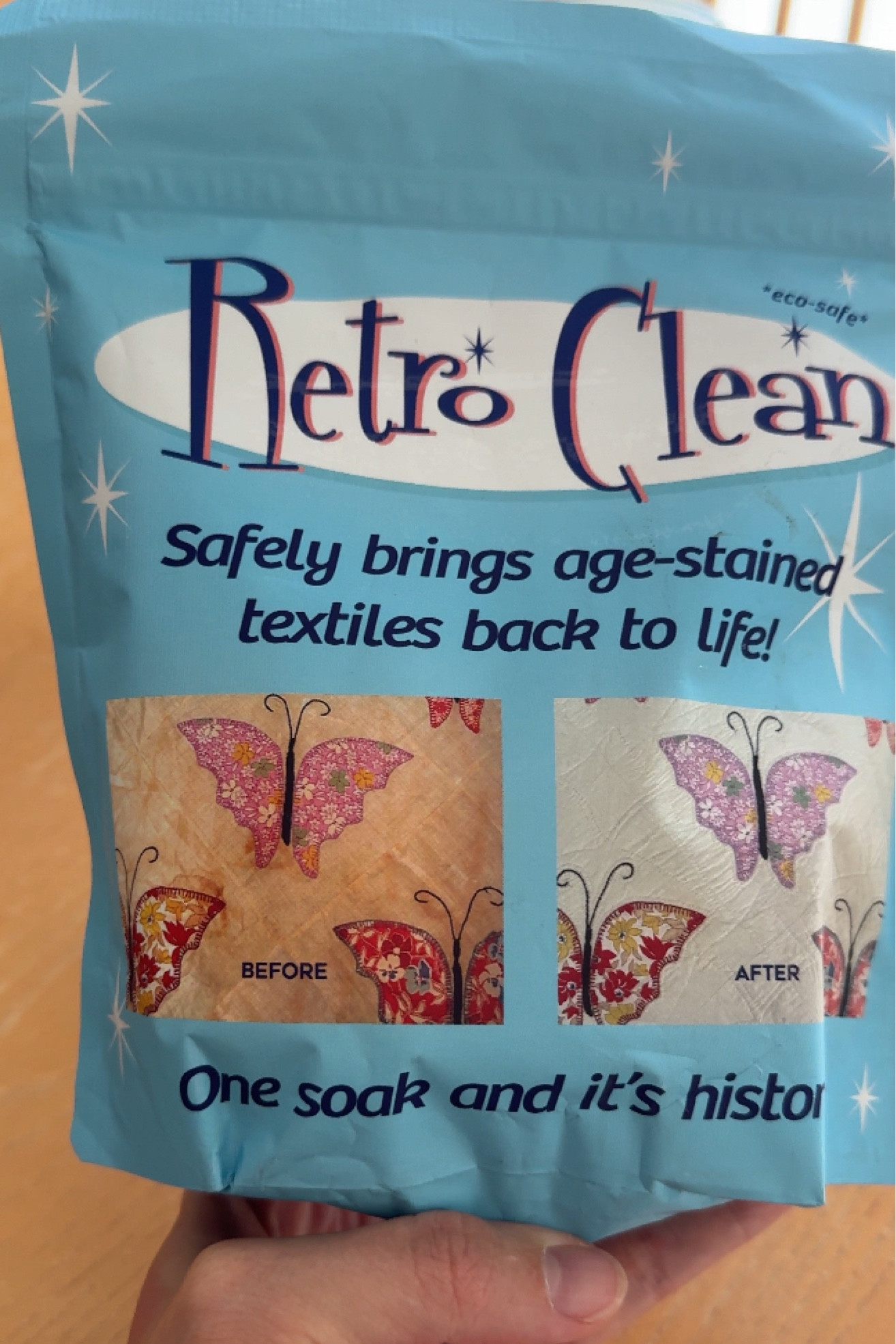 Retro clean (for soaking stained vintage quilts) #laundrydetergent #quilting #retroclean 