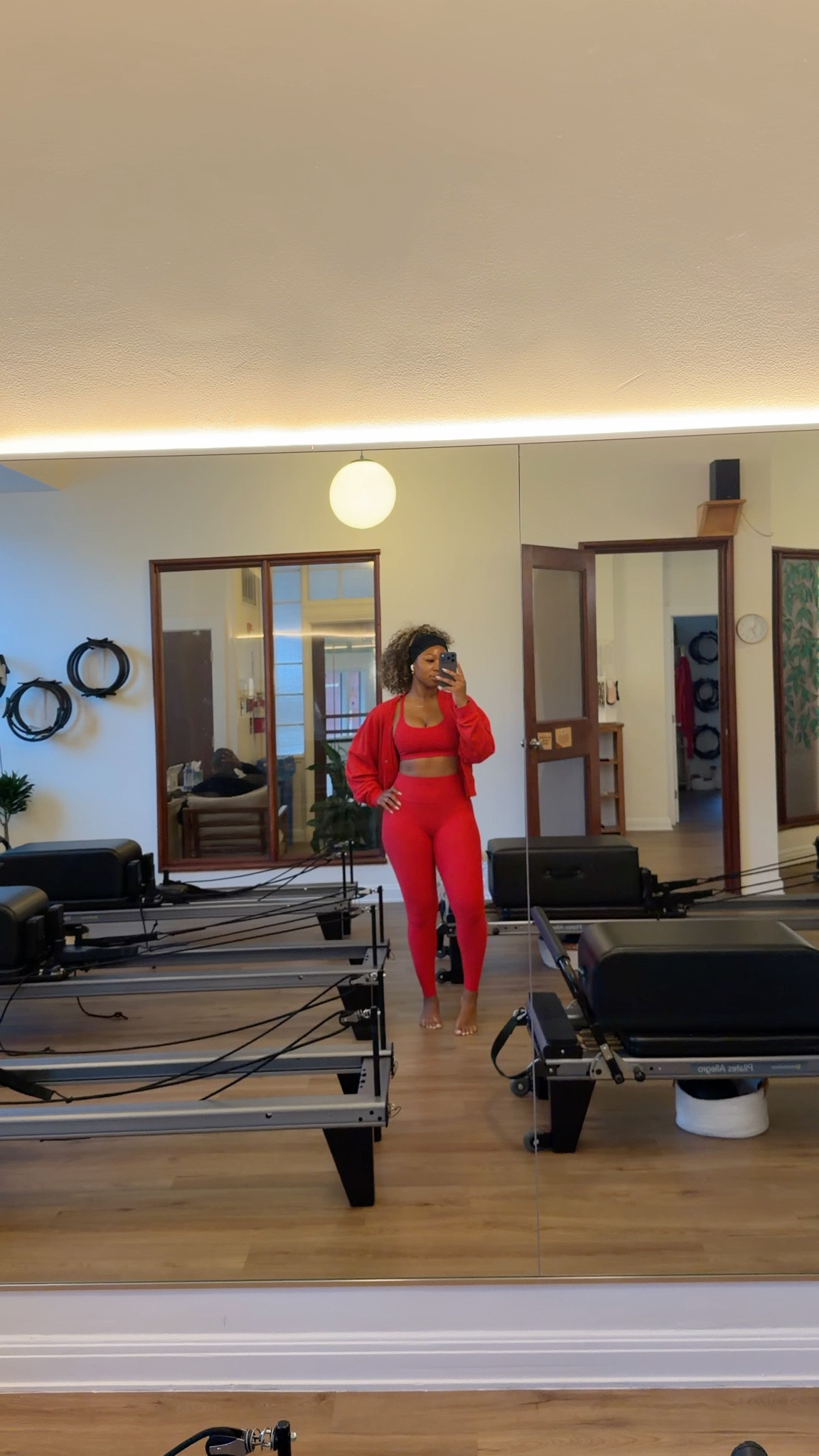 Happiest in red!!! Xl cardigan. Large leggings. Similar red top in medium! 

#LTKTall #LTKfitnessgoals #LTKmorningroutine