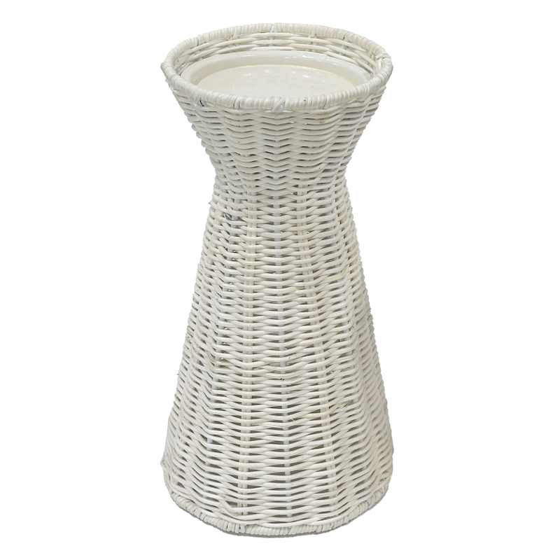 Natural Rattan Pillar Candle Holder, 11" | At Home