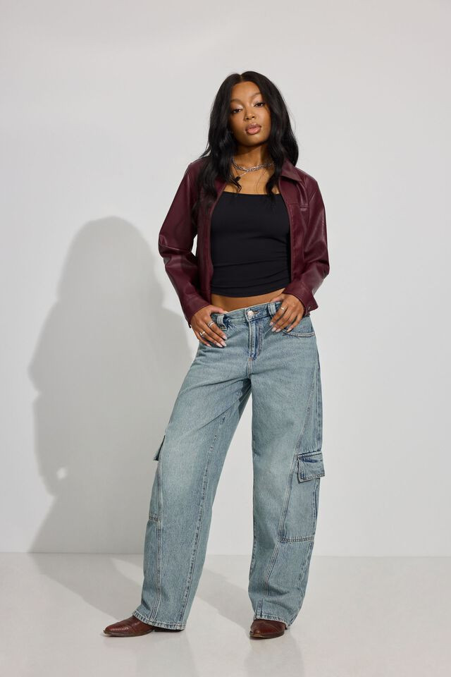 Low Rise Baggy Cargo Jeans | Garage Clothing