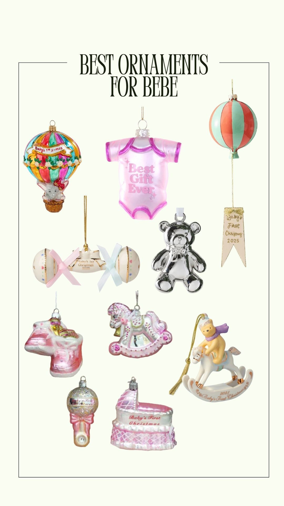 my favorite ornaments to celebrate babys first christmas ❤️ 



#LTKHoliday #LTKFindsUnder50 #LTKSeasonal