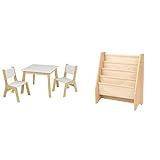KidKraft Modern Table and 2 Chair Set & Sling Bookshelf - Natural | Amazon (US)