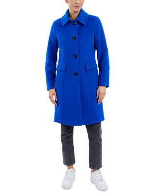 Women's Collared Button-Front Walker Coat | Macy's