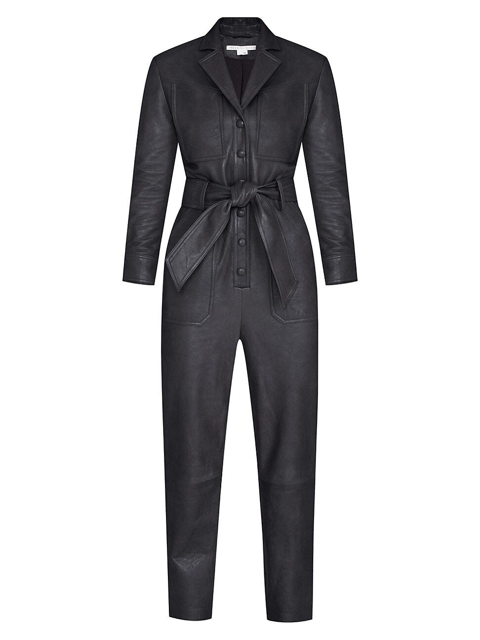 Veronica Beard Loredana Leather Jumpsuit | Saks Fifth Avenue
