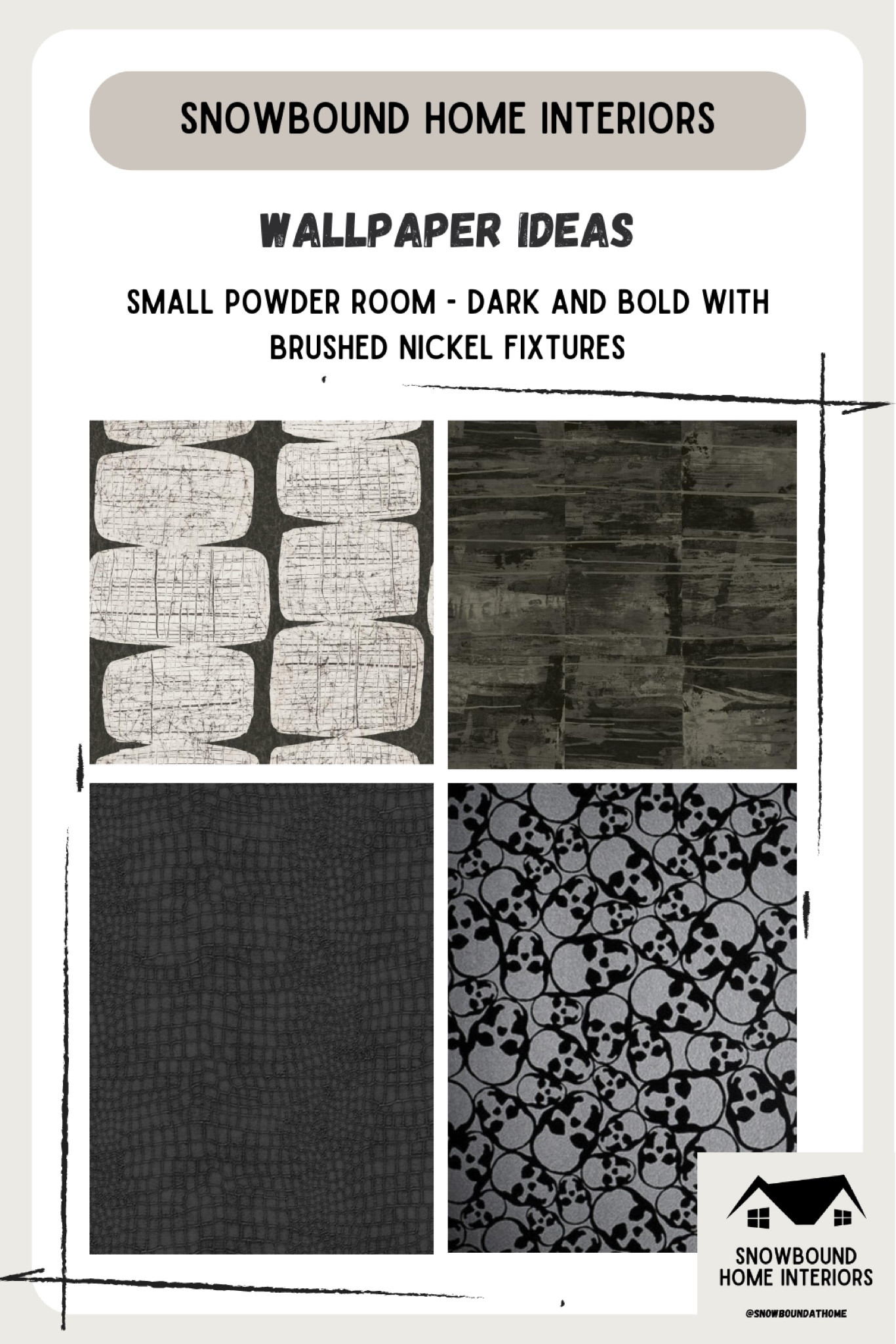 Dark and bold powder room wallpaper options! The skulls though…. Love ❤️ 

#LTKhome