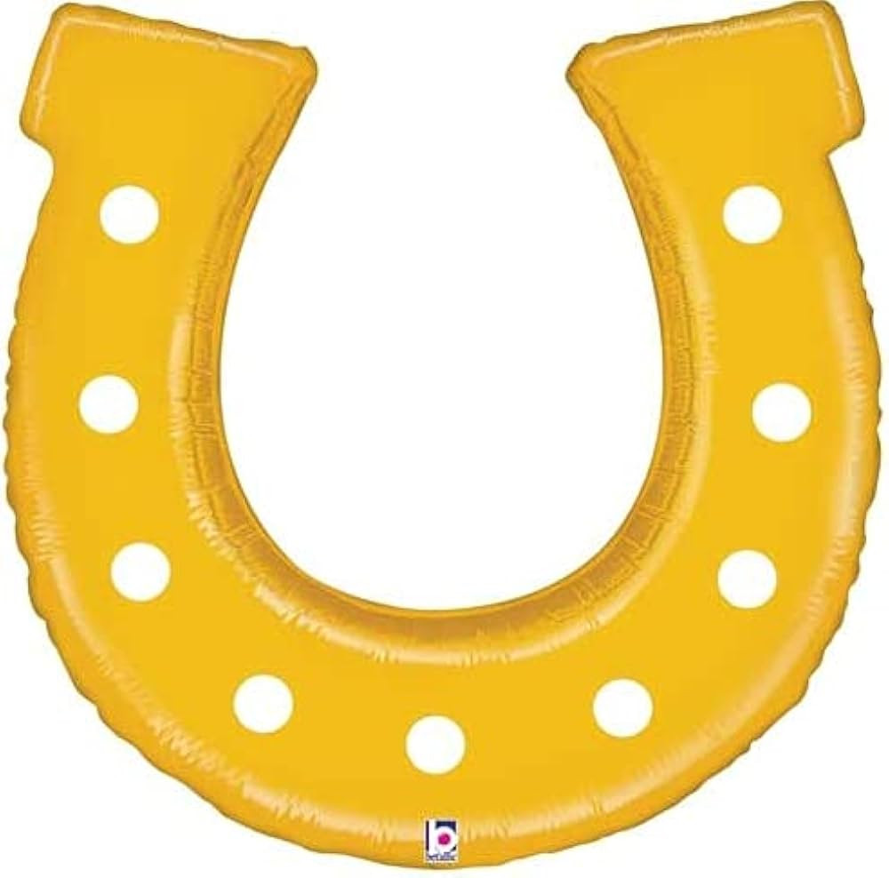 Betallic 38inch Golden Horseshoe Good Luck Shape Party Decoration Celebration Supply Mylar Foil H... | Amazon (US)