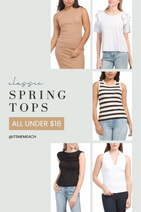 These classic spring tops are all under $18, so I had to share!! 😱 They’re super versatile and would be perfect for a spring capsule wardrobe. I especially love the neutral striped sweater tank. I could see myself wearing that on repeat. 😍 Click to shop these Marshalls finds before they sell out! 

#LTKtravel #LTKSeasonal #LTKworkwear