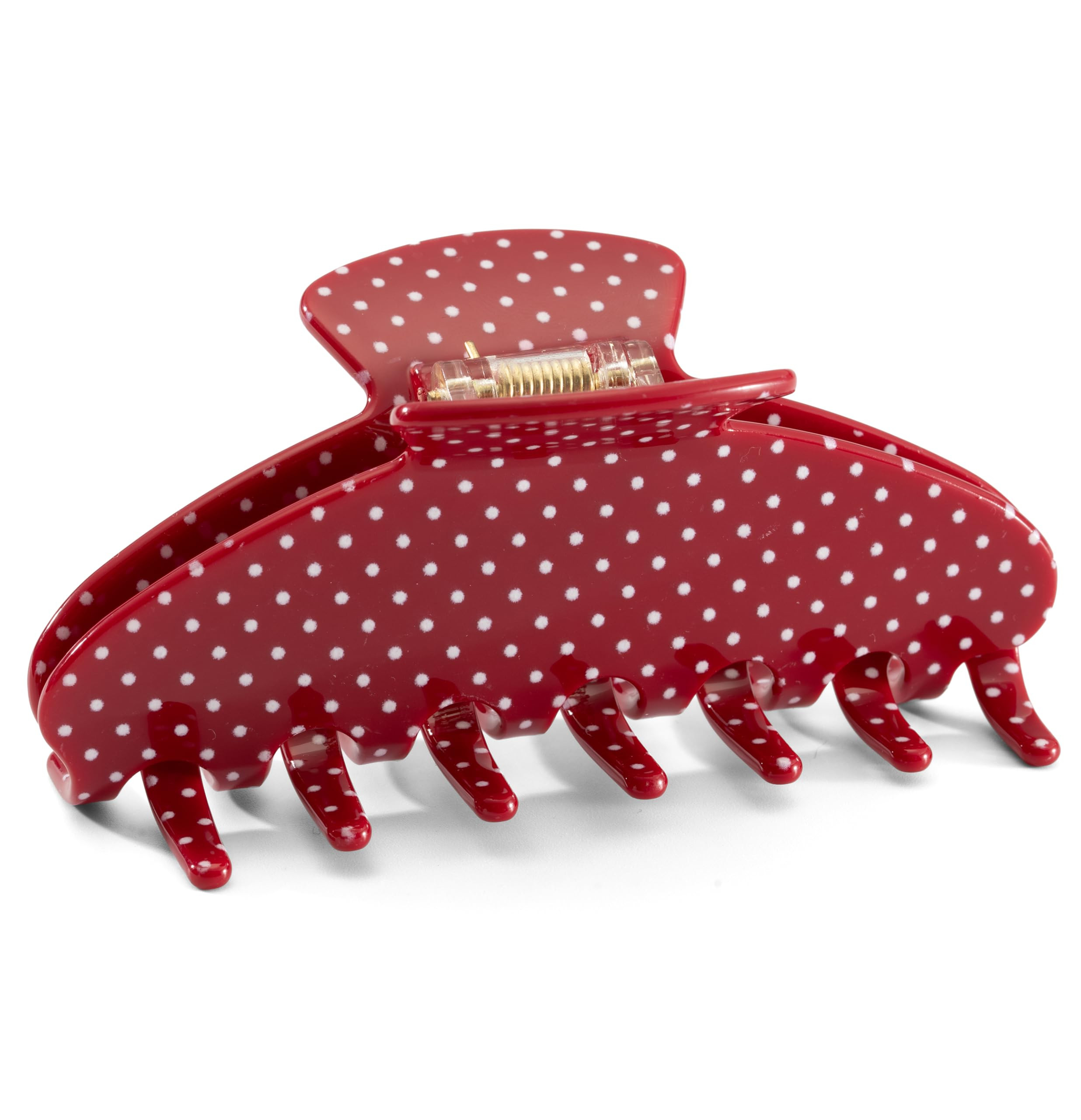 Large Acetate 4 Inch Hair Claw Clip for Women, Red Polka Dots Claw Clips & Jaw Clips for Thin or ... | Amazon (US)