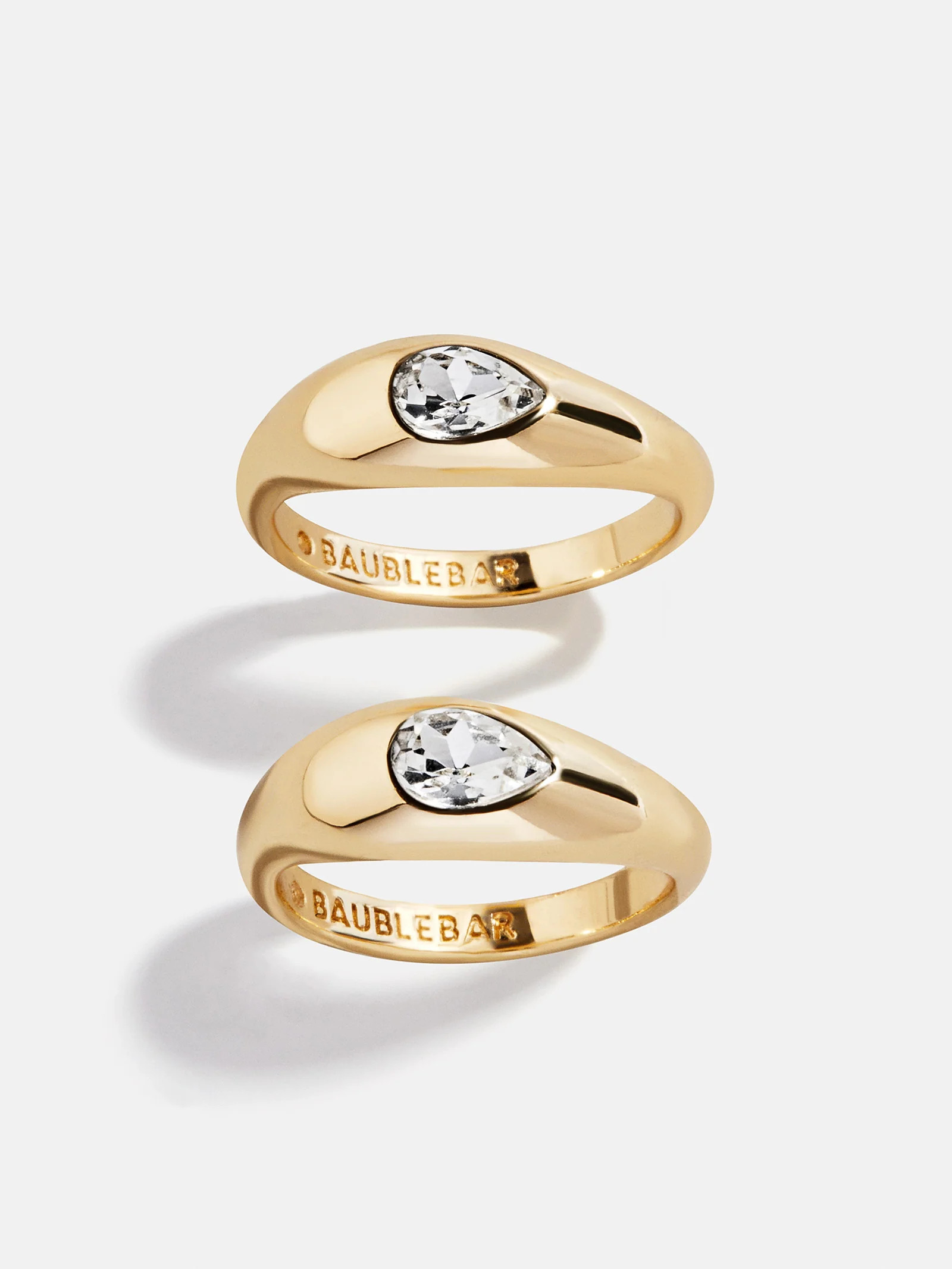 Vanessa Ring Set - Gold/Pavé | BaubleBar