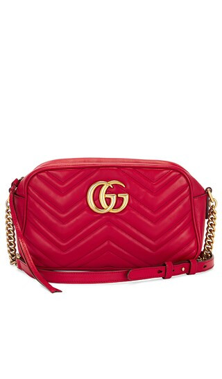 Gucci GG Marmont Quilted Leather Shoulder Bag in Red | Revolve Clothing (Global)