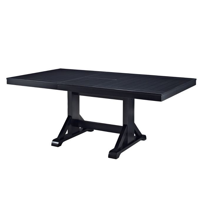Wood Extendable Dining Table Antique Black - Saracina Home | Target