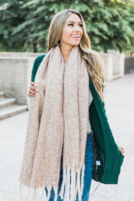 Fall Perfection Taupe Scarf | The Pink Lily Boutique