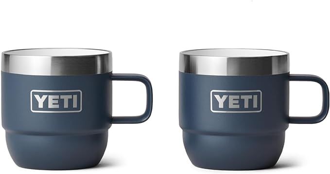 YETI Rambler 6 oz Stackable Mug, Stainless Steel, Vacuum Insulated Espresso/Coffee Mug, 2 Pack, N... | Amazon (US)