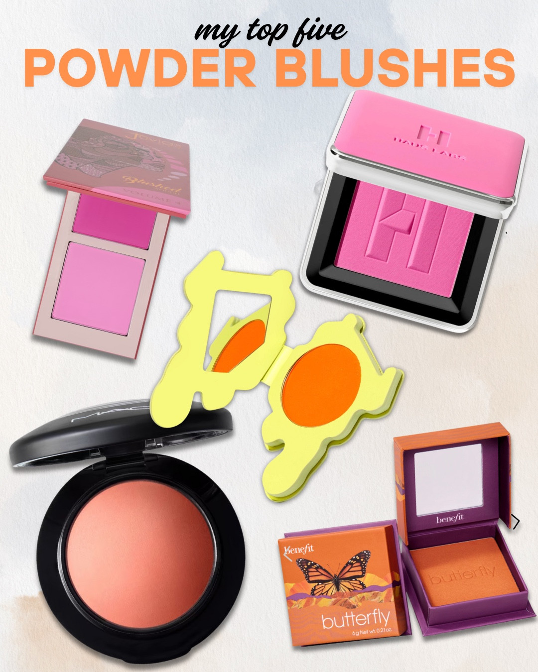 These are my top 5 powder blushes that bring pigment, blendability, and long-lasting color.

Juvia’s Place Blushed Duo Blushes – Ultra-pigmented and perfect for layering or customizing your flush. Gorgeous on deeper skin tones.

Made by Mitchell Blursh Press’d Powder Blushes – Velvet finish with buildable payoff. Soft-focus and gives that airbrushed blush look.

Haus Labs Color Fuse Blush – Silky texture with rich color payoff. Infused with fermented arnica to soothe and blur.

MAC Mineralize Blush – Lightweight and luminous. Blends effortlessly and leaves a soft glow on the cheeks.

Benefit Boxed Powder Blushes – Iconic shades with a satin finish. Easy to wear and perfect for everyday color.

#Top5PowderBlushes #BlushForBrownSkin #PigmentedBlush #FlushedAndGlowy #PowderBlushFaves #LTKMakeup #LTKBeauty

#LTKBeauty